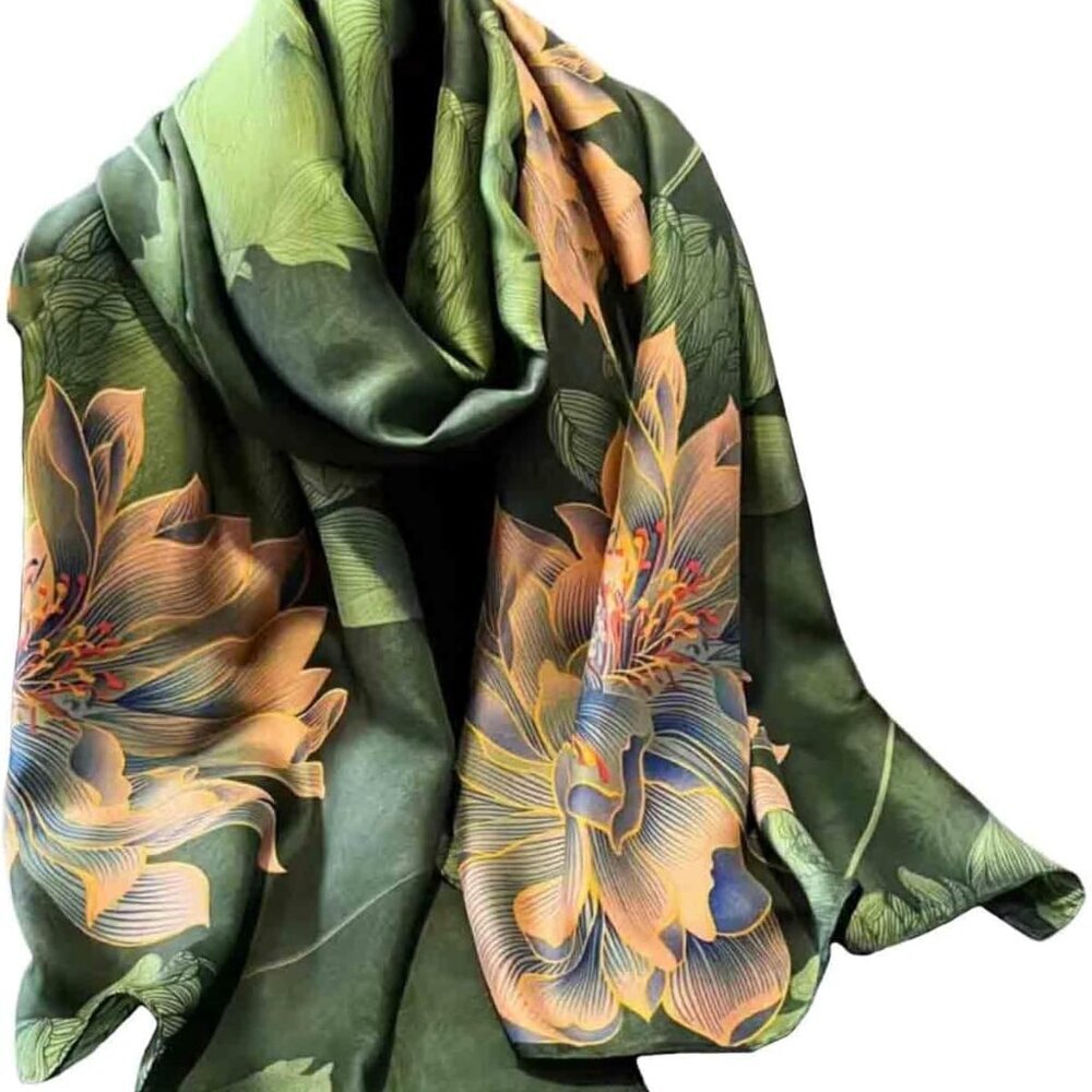 Scarfs for Women Dressy Fashion Scarves Long Floral Pattern Scarf Lightweight Su